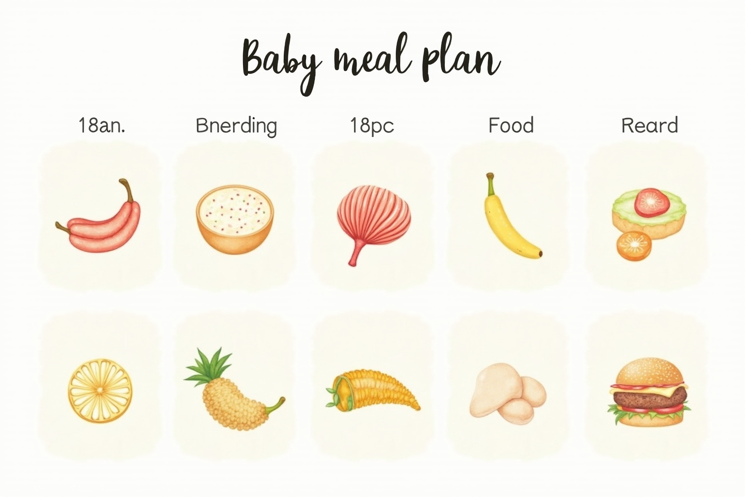 Weekly baby meal plan balanced