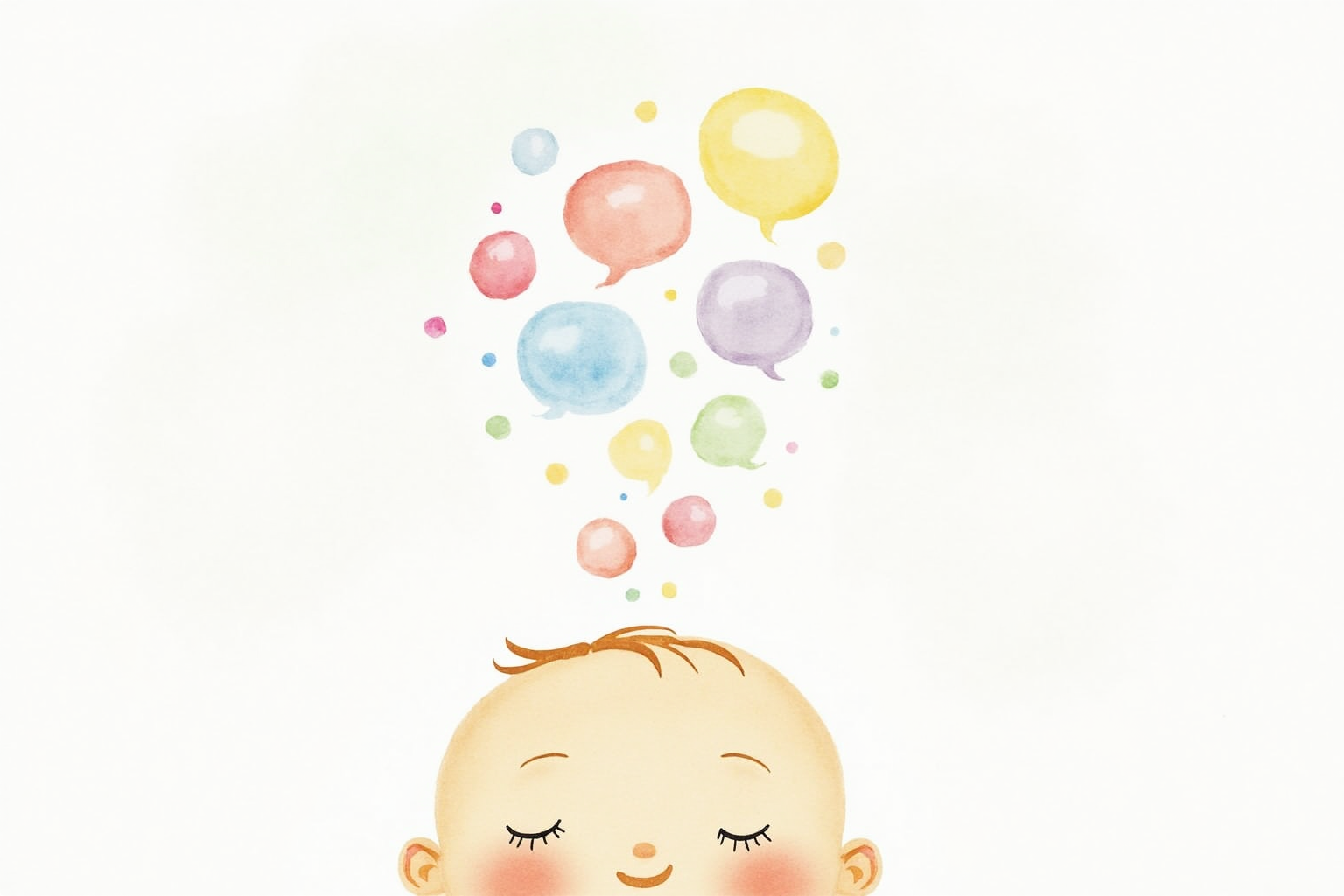 Babble sound waves illustration