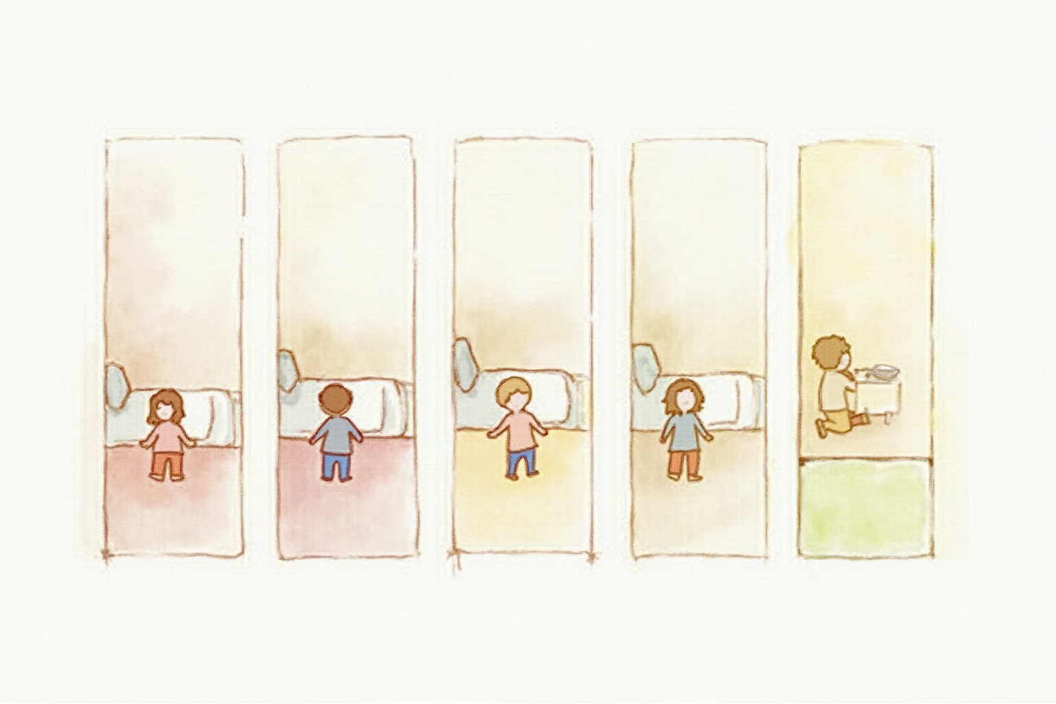 Gradual fade method five steps illustration
