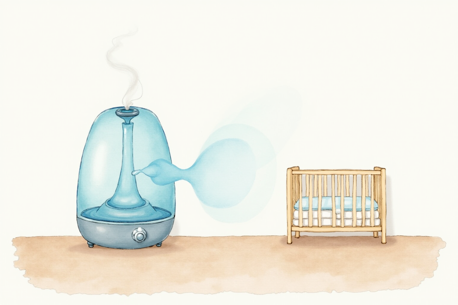 Humidifier in nursery environment