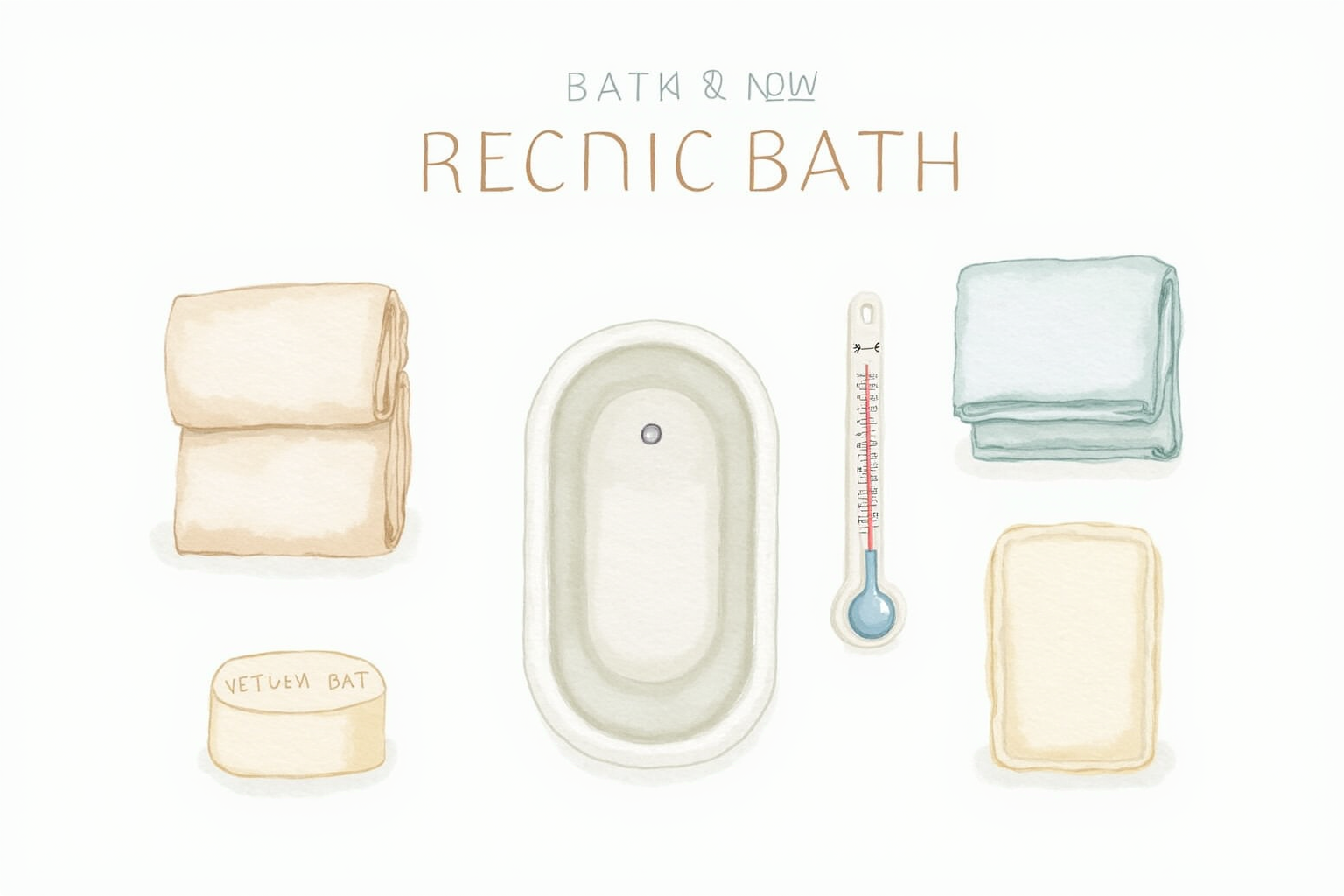 Bath supplies arranged neatly
